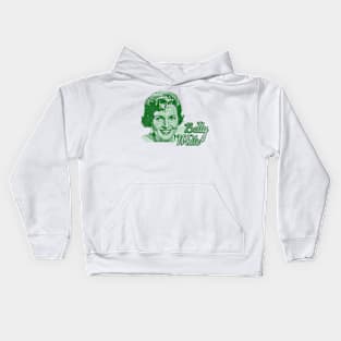 21 betty white // green solid style Kids Hoodie